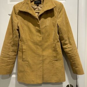 Express Camel Corduroy Coat